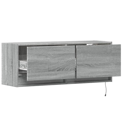 TV-Møbel Sonoma Grå TV-benk med LED 100x31x35 cm