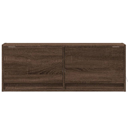 TV-Møbel Brun Eik TV-Veggskap med LED 100x31x35 cm