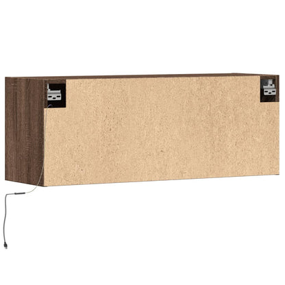 TV-Møbel Brun Eik TV-Veggskap med LED 100x31x35 cm