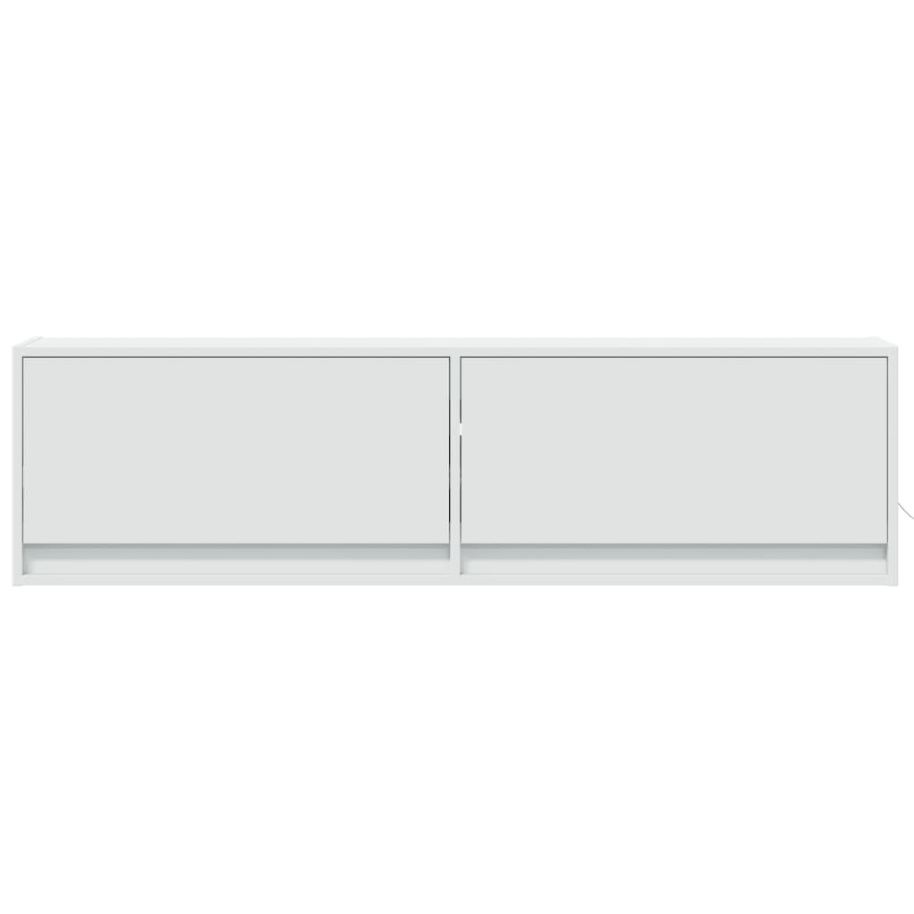 TV-Møbel Hvit TV-benk med LED 140x31x38 cm