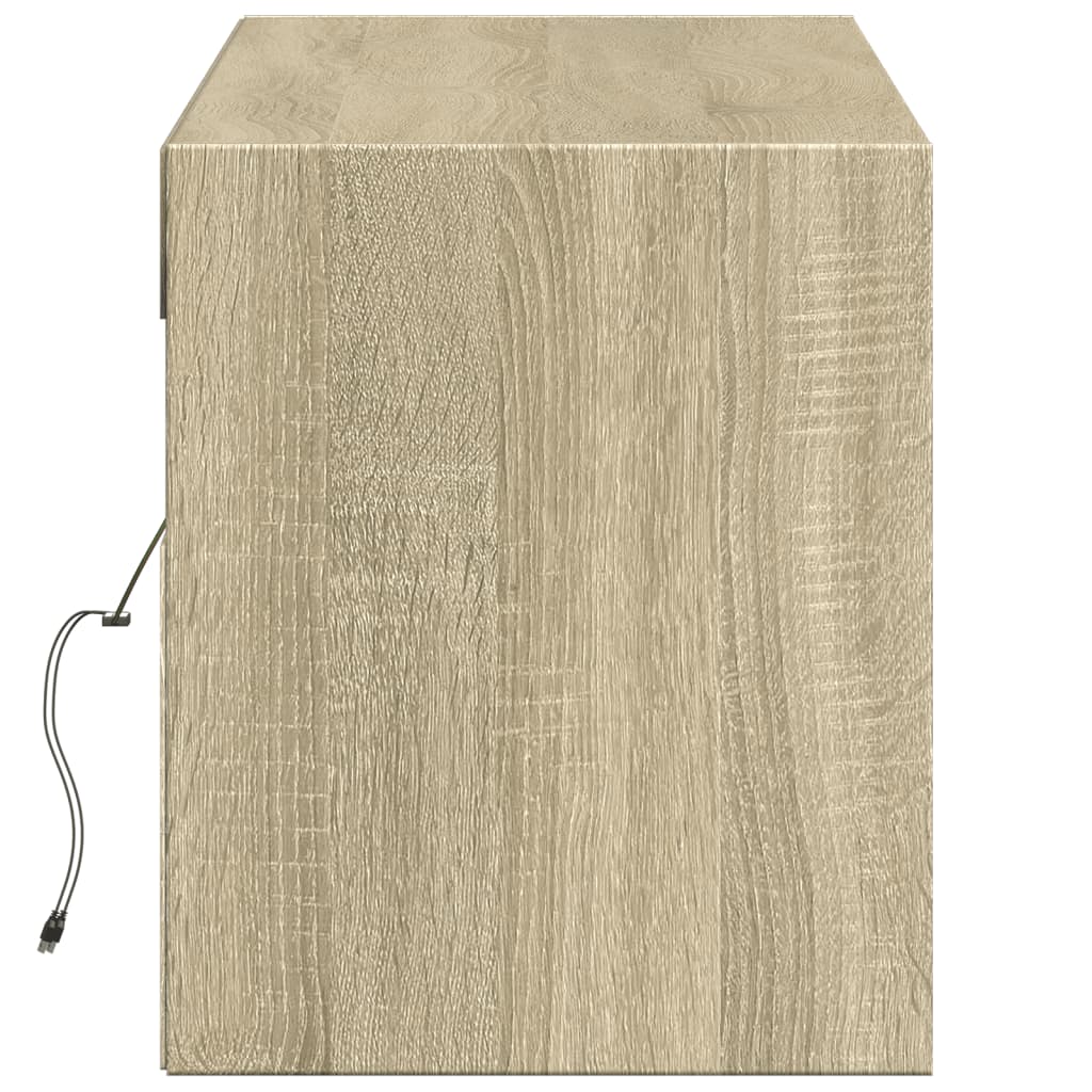 TV-Møbel Sonoma Eik TV-benk med LED 140x31x38 cm