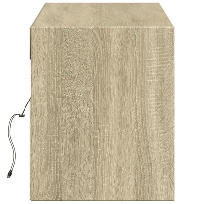 TV-Møbel Sonoma Eik TV-benk med LED 140x31x38 cm