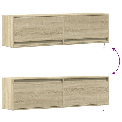 TV-Møbel Sonoma Eik TV-benk med LED 140x31x38 cm
