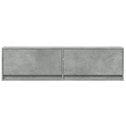 TV-Møbel Betonggrå TV-benk med LED-lys 140x31x38 cm