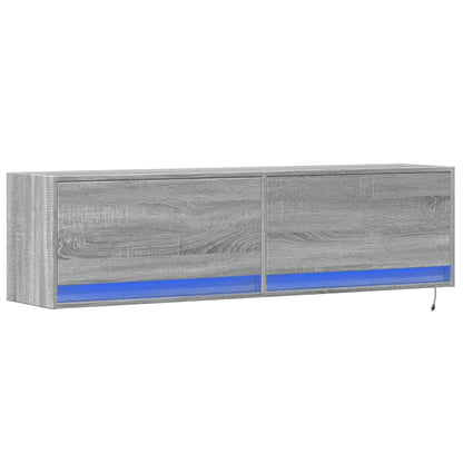 TV-Møbel Sonoma Grå TV-benk med LED 140x31x38 cm