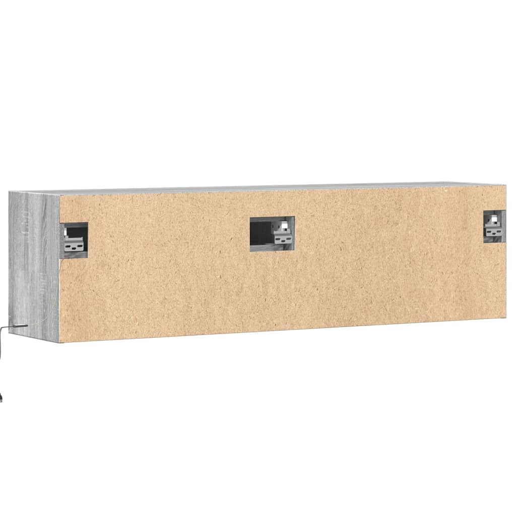 TV-Møbel Sonoma Grå TV-benk med LED 140x31x38 cm