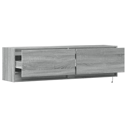 TV-Møbel Sonoma Grå TV-benk med LED 140x31x38 cm