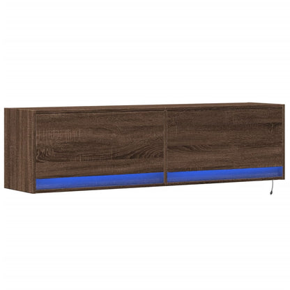 TV-Møbel Brun Eik TV-benk med LED 140x31x38 cm