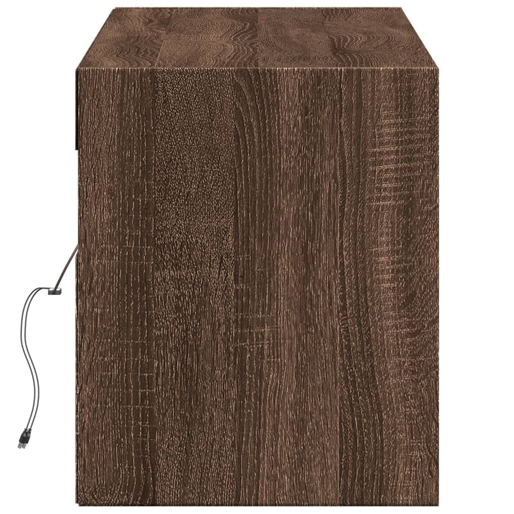 TV-Møbel Brun Eik TV-benk med LED 140x31x38 cm