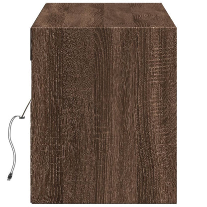 TV-Møbel Brun Eik TV-benk med LED 140x31x38 cm