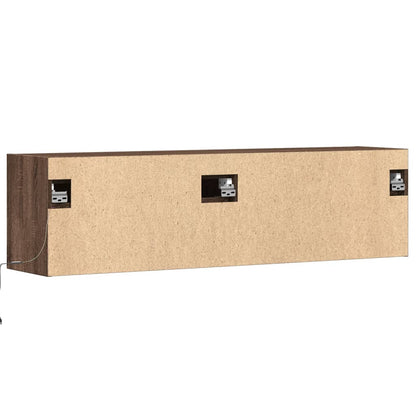 TV-Møbel Brun Eik TV-benk med LED 140x31x38 cm