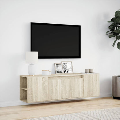 TV-Møbel Sonoma Eik TV-benk med LED 135x31x39,5 cm