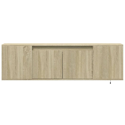 TV-Møbel Sonoma Eik TV-benk med LED 135x31x39,5 cm