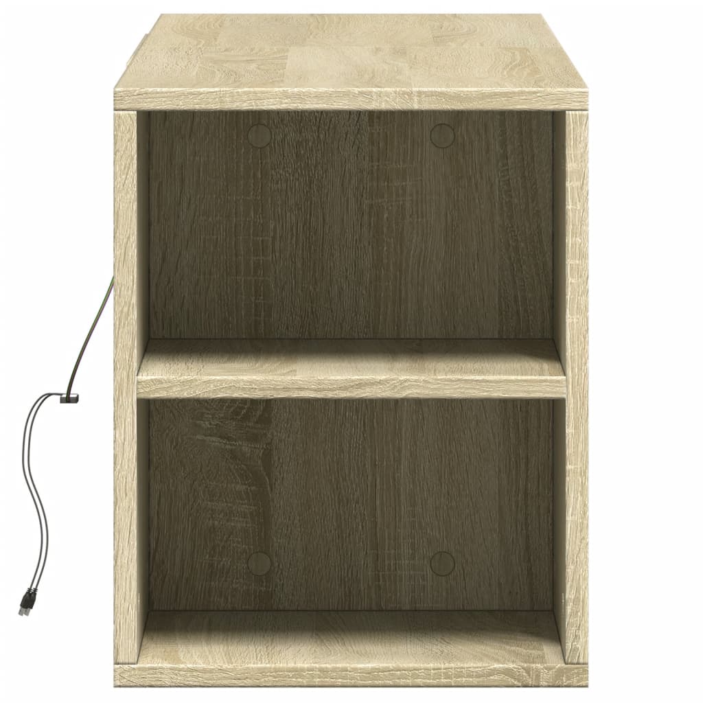 TV-Møbel Sonoma Eik TV-benk med LED 135x31x39,5 cm