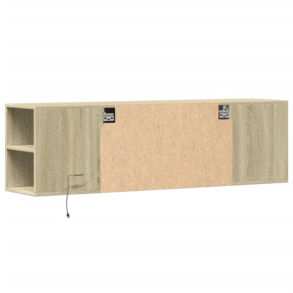 TV-Møbel Sonoma Eik TV-benk med LED 135x31x39,5 cm