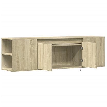 TV-Møbel Sonoma Eik TV-benk med LED 135x31x39,5 cm