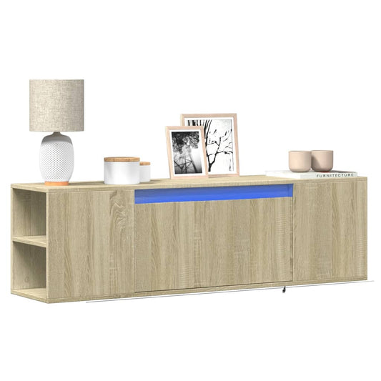 TV-Møbel Sonoma Eik TV-benk med LED 135x31x39,5 cm