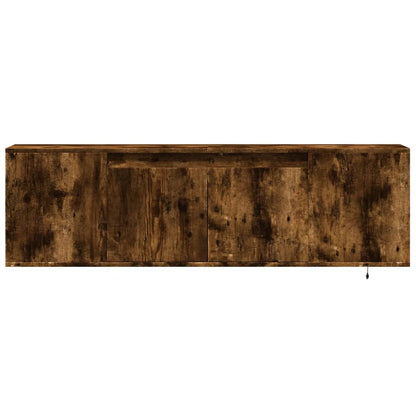 TV-Møbel Røkt EikTV-benk med LED 135x31x39,5 cm