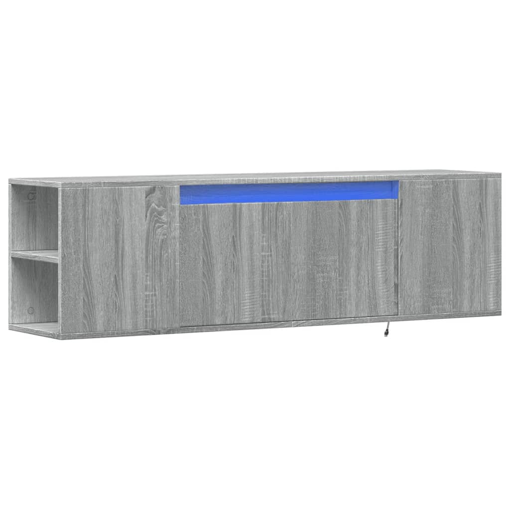 TV-Møbel Sonoma Grå TV-benk med LED 135x31x39,5 cm