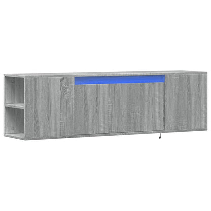 TV-Møbel Sonoma Grå TV-benk med LED 135x31x39,5 cm