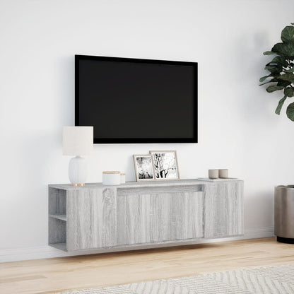 TV-Møbel Sonoma Grå TV-benk med LED 135x31x39,5 cm
