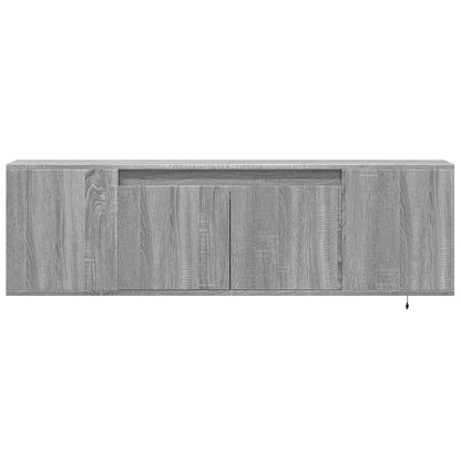 TV-Møbel Sonoma Grå TV-benk med LED 135x31x39,5 cm
