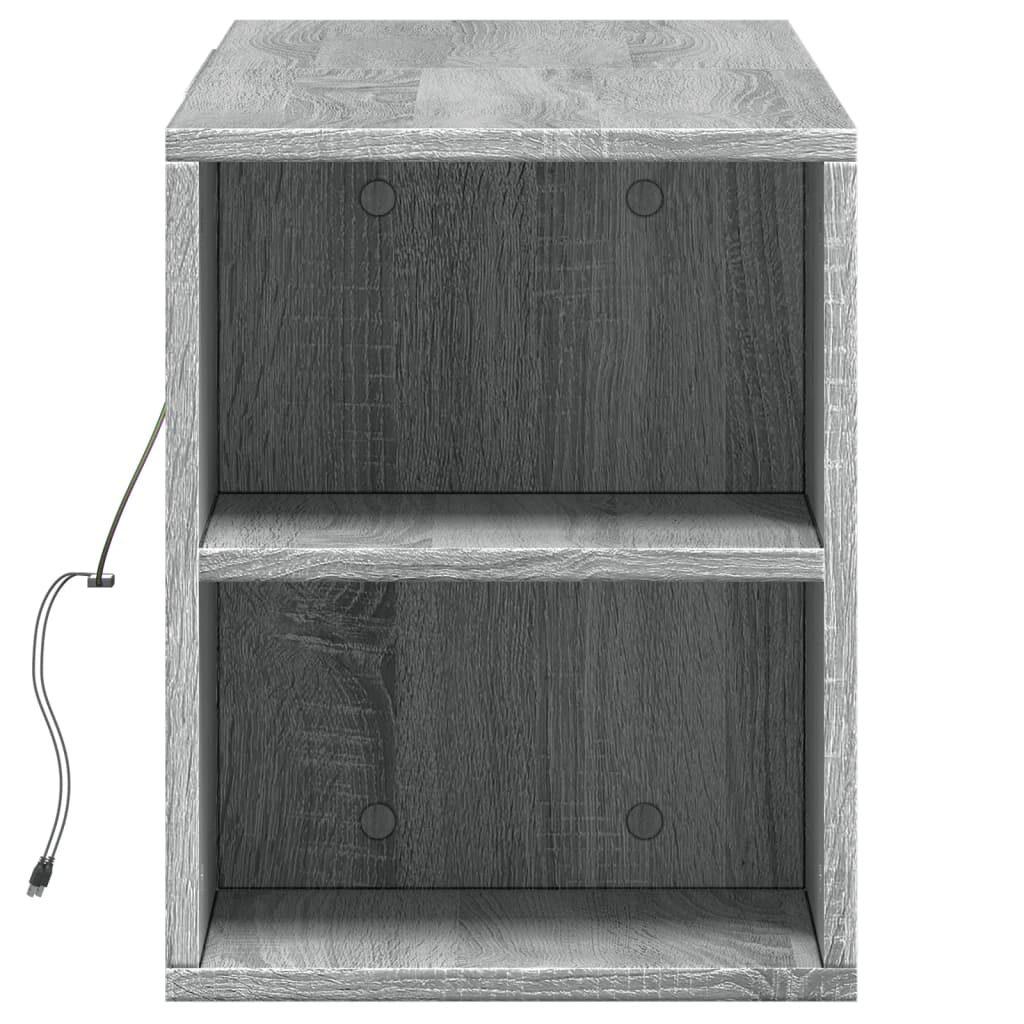 TV-Møbel Sonoma Grå TV-benk med LED 135x31x39,5 cm