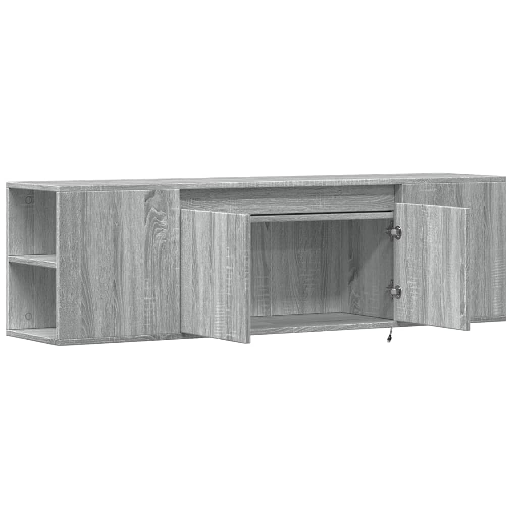 TV-Møbel Sonoma Grå TV-benk med LED 135x31x39,5 cm