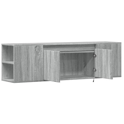 TV-Møbel Sonoma Grå TV-benk med LED 135x31x39,5 cm