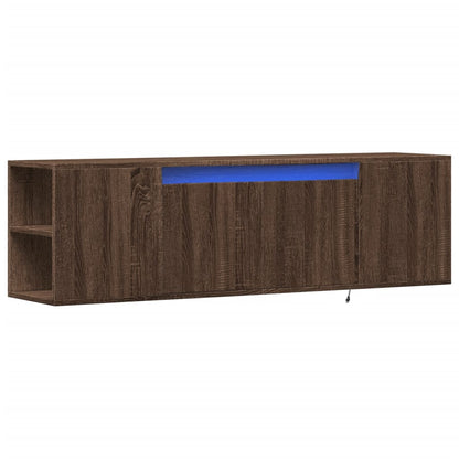 TV-Møbel Brun Eik TV-benk med LED 135x31x39,5 cm