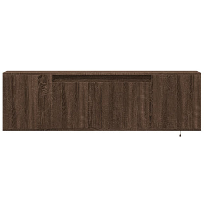 TV-Møbel Brun Eik TV-benk med LED 135x31x39,5 cm