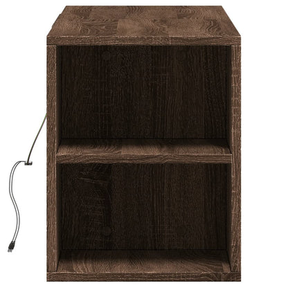 TV-Møbel Brun Eik TV-benk med LED 135x31x39,5 cm