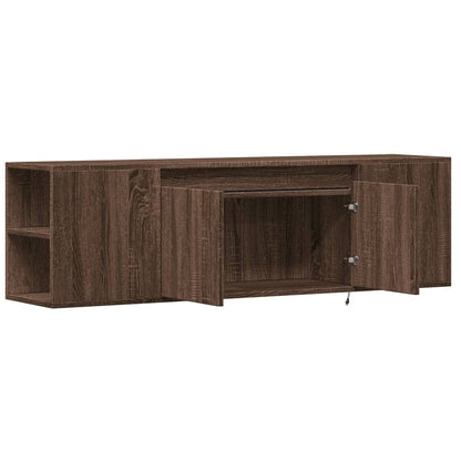 TV-Møbel Brun Eik TV-benk med LED 135x31x39,5 cm