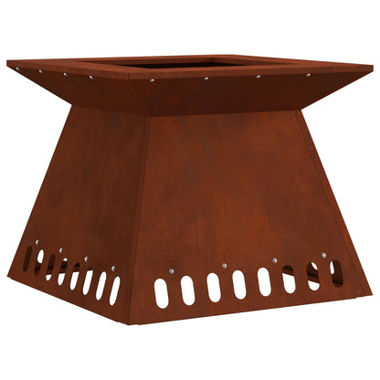 Bålplass Brun 48 x 48 x 40 cm Cortenstål