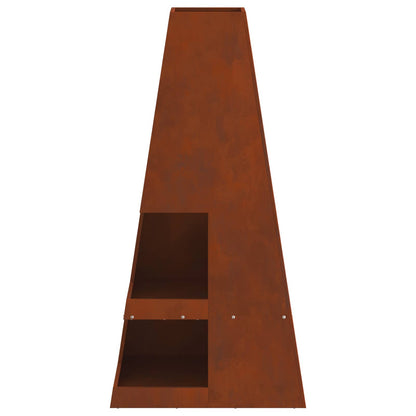 Bålplass Brun 50 x 50 x 100 cm Cortenstål