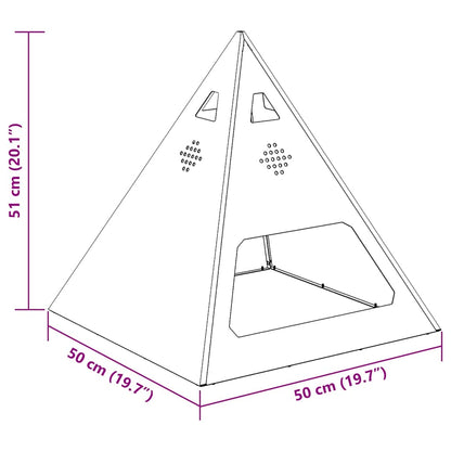 Peisen Pyramid Svart 50x50x51 cm Stål