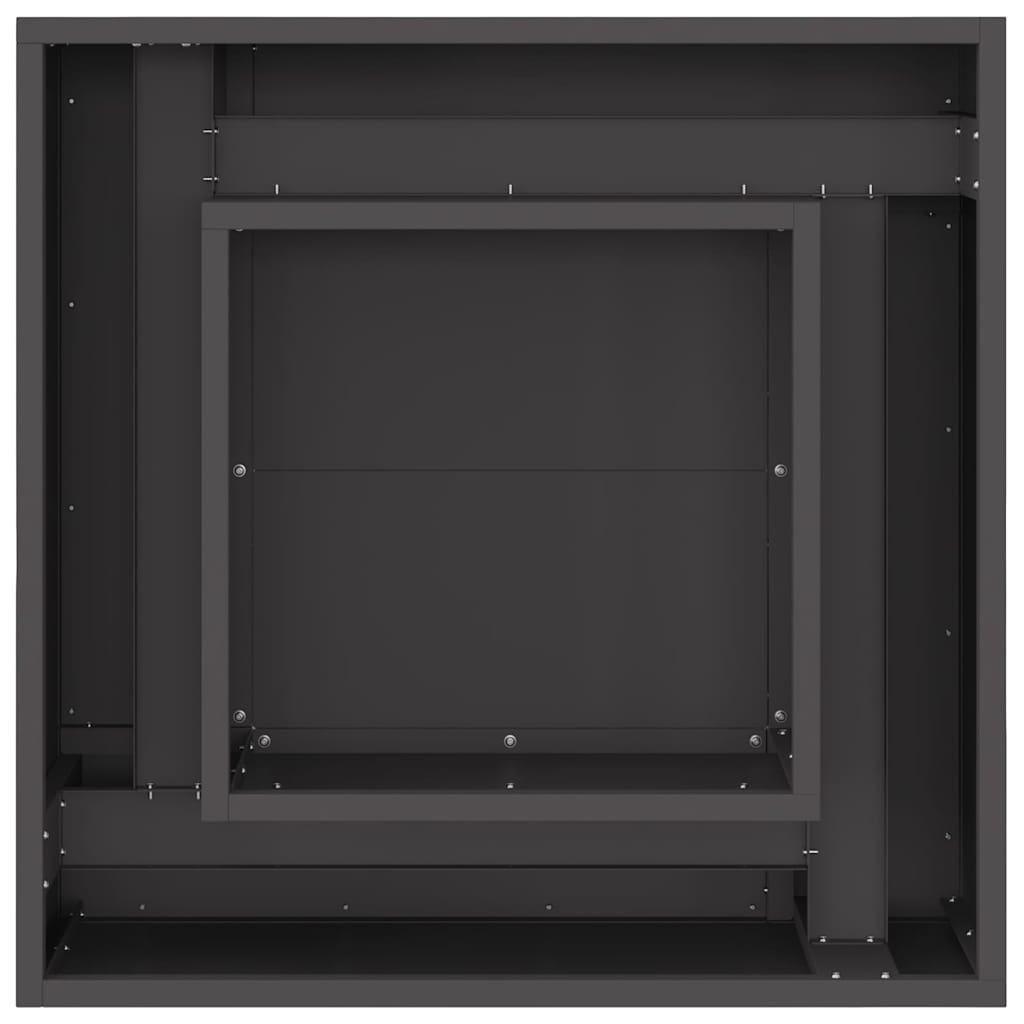 Bålplass Svart 60 x 60 x 30 cm Stål
