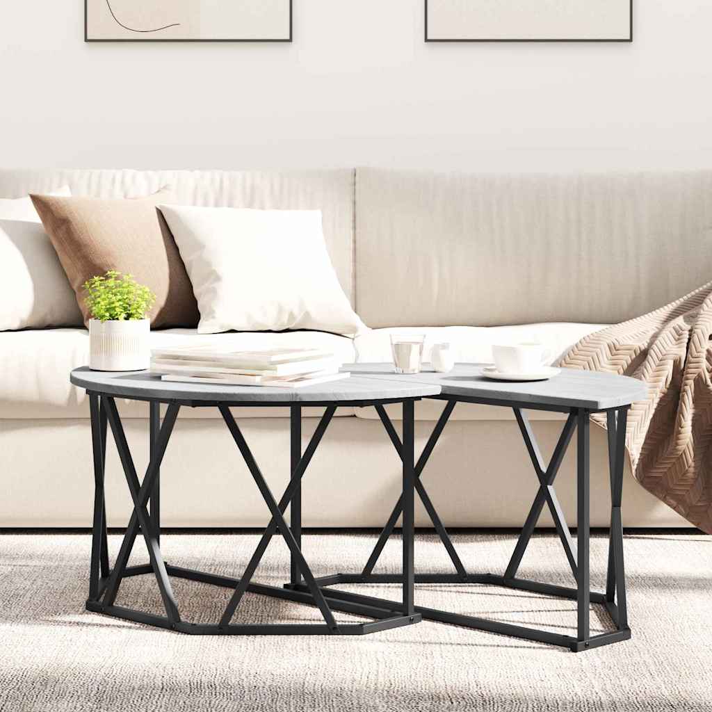 Salongbord Sofabord Sonoma Grå 80x80x42 cm