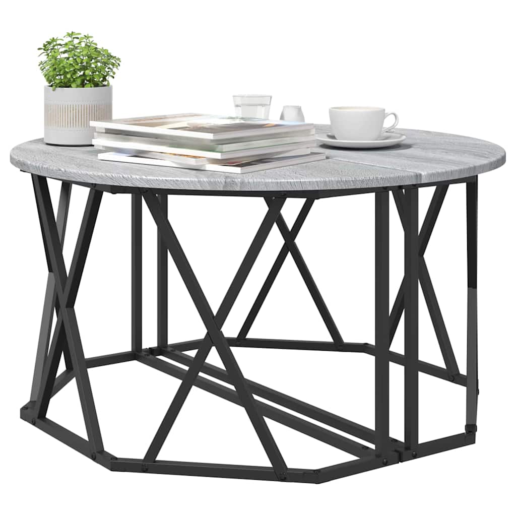 Salongbord Sofabord Sonoma Grå 80x80x42 cm