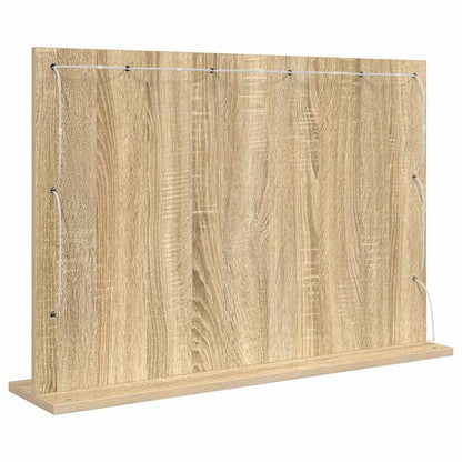 Sminkespeil Sonoma eik Konstruert tre, Glass 80 x 55 x 18 cm