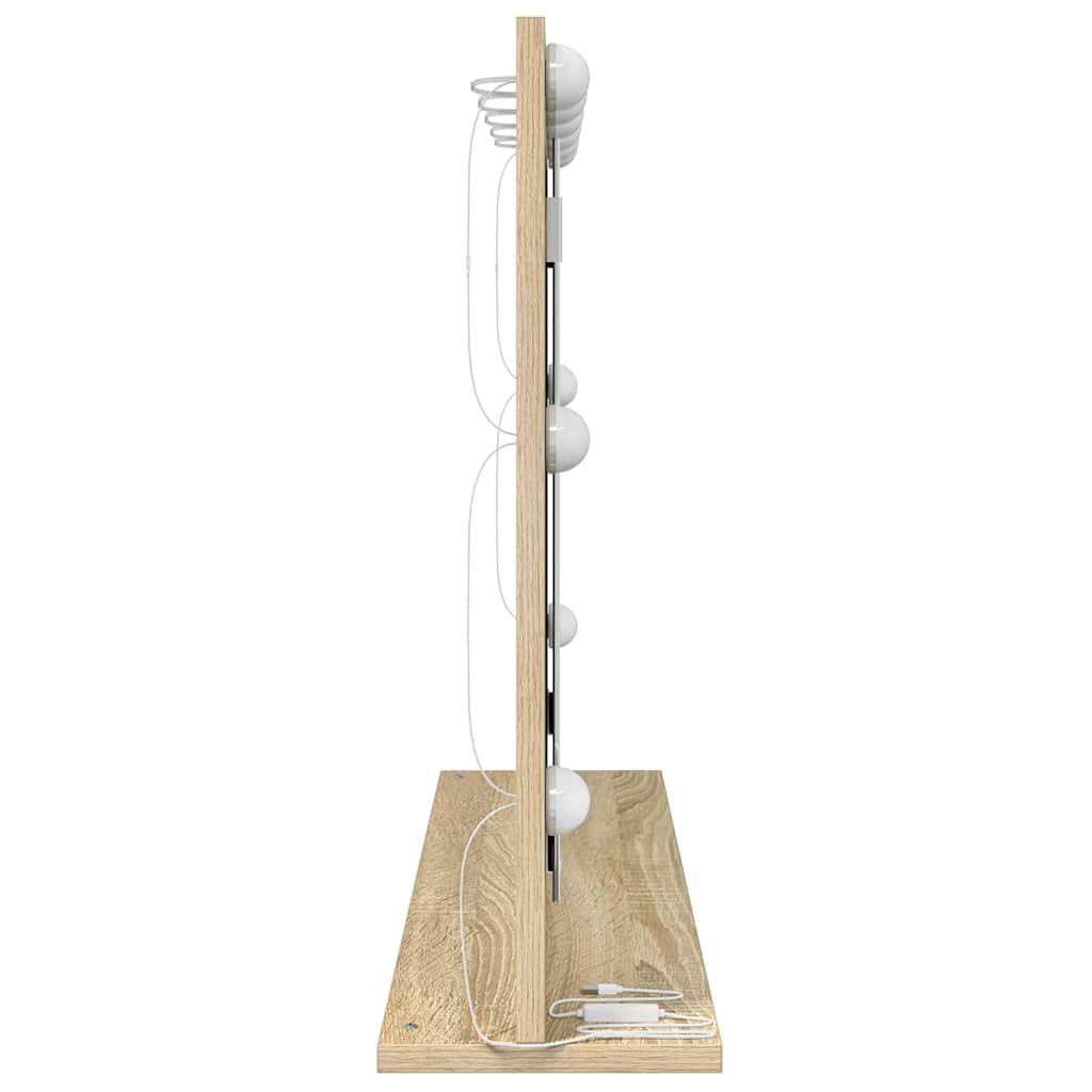 Sminkespeil Sonoma eik Konstruert tre, Glass 80 x 55 x 18 cm