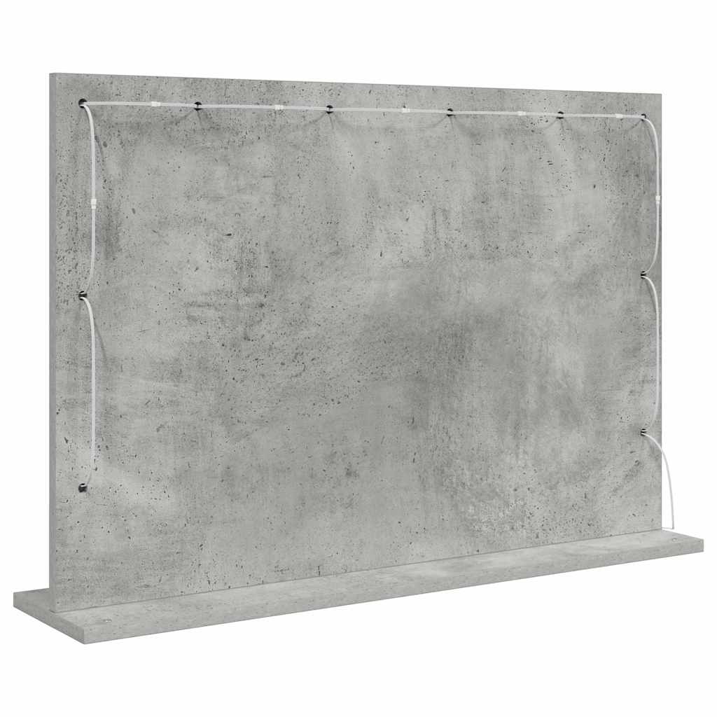sminkespeil Betonggrå Glass 80 x 55 x 18 cm Speil Sminkespeil