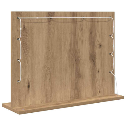 Sminkespeil Håndlaget Eik Konstruert Tre 60 x 45 x 18 cm