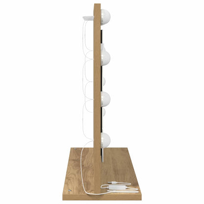 Sminkespeil Håndlaget Eik Konstruert Tre 60 x 45 x 18 cm