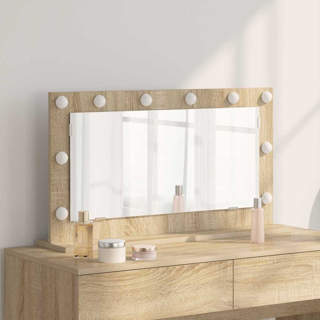 sminkespeil Sonoma eik Konstruert tre, glass 80 x 45 x 18 cm