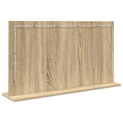 sminkespeil Sonoma eik Konstruert tre, glass 80 x 45 x 18 cm