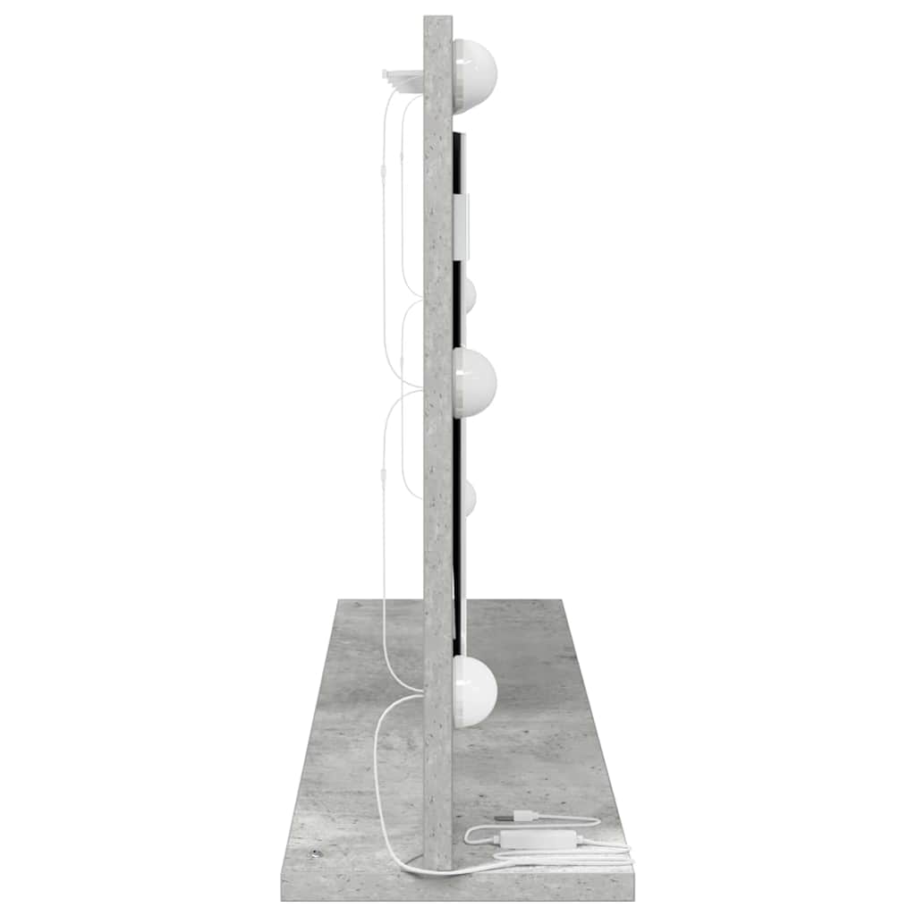 Sminkespeil Betonggrå Betong 80 x 45 x 18 cm Sminkespeil