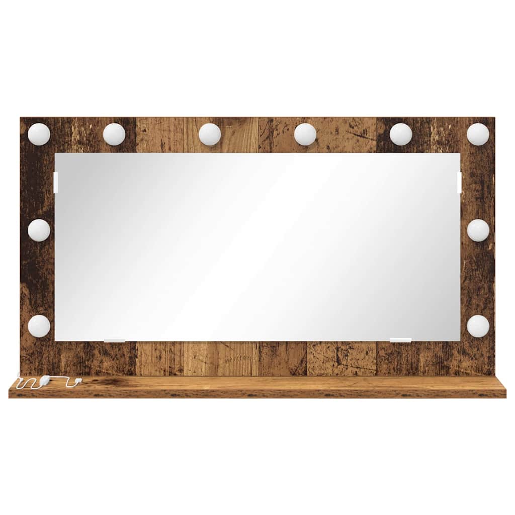 Sminkespeil Gammelt Tre Tre, Glass 80 x 45 x 18 cm Speil