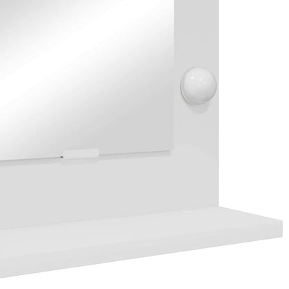 Sminkespeil med LED-lys Hvit 100x45x18 cm