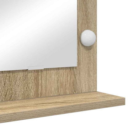 Sminkespeil med LED-belysning Sonoma Eik 100x45x18 cm